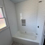new bathroom and shower tile.