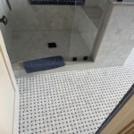 bathroom floor and shower tile.