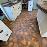 finished kitchen tile floor.
