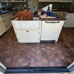 new kitchen tile floor installation.