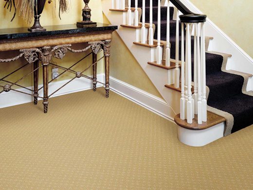 camelot brand carpet in entryway.