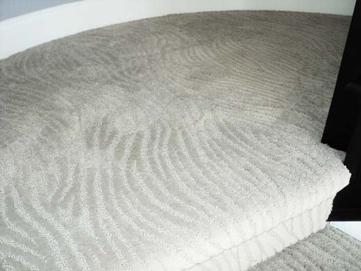 shaw carpet on stairs.