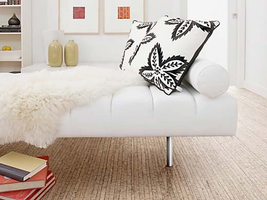 light color natural cork flooring.