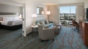 New carpet in hotel room, Ventura, CA.