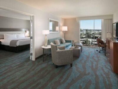 new carpet in hotel room.