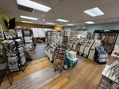 Visit our showroom to see the wide variety of flooring samples.