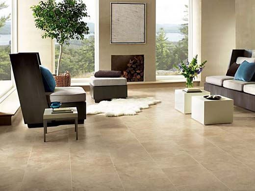 limestone flooring.